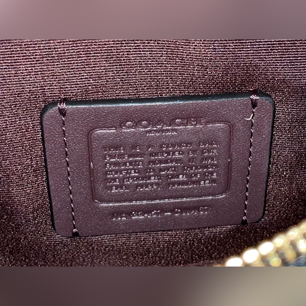 NWT Coach Leather Pumpkin Canteen Crossbody Bag & Cat Coin Purse - Picture 5 of 5